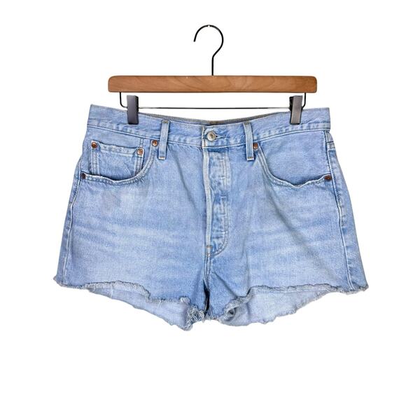 Levi's Womens 501 Classic Cut Off High Rise 6 Button Closure Jean Shorts - Picture 1 of 4